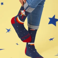 Calze Games Socks BF1006 "Rocket in the Space" Socks Burger and Fries