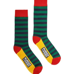 Calze Stripes Socks BF1202 Socks Burger and Fries verde/blu