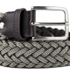 Cintura CaféNoir CB130 cinta uomo in tessuto intrecciato marrone