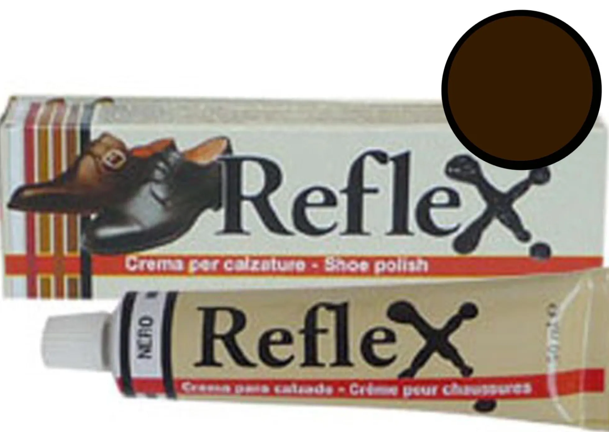 Crema "Shoe Cream" in tubetto marrone scuro