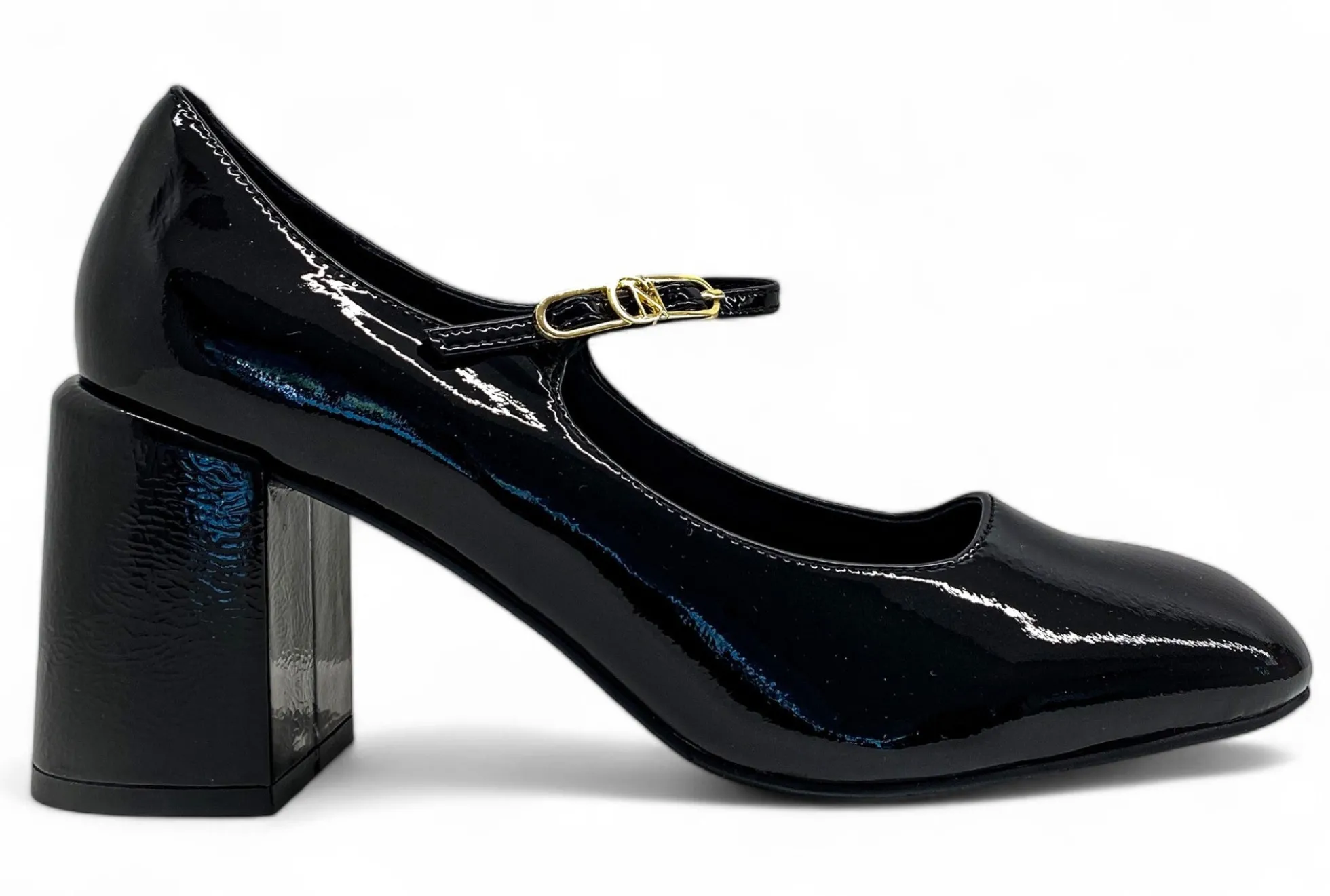 Decoltè CafèNoir GC3223 scarpe donna in pelle verniciata nera