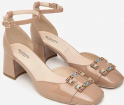 Decoltè NeroGiardini E409480-626 E409480 9480 donna in pelle lucida rosa nudo