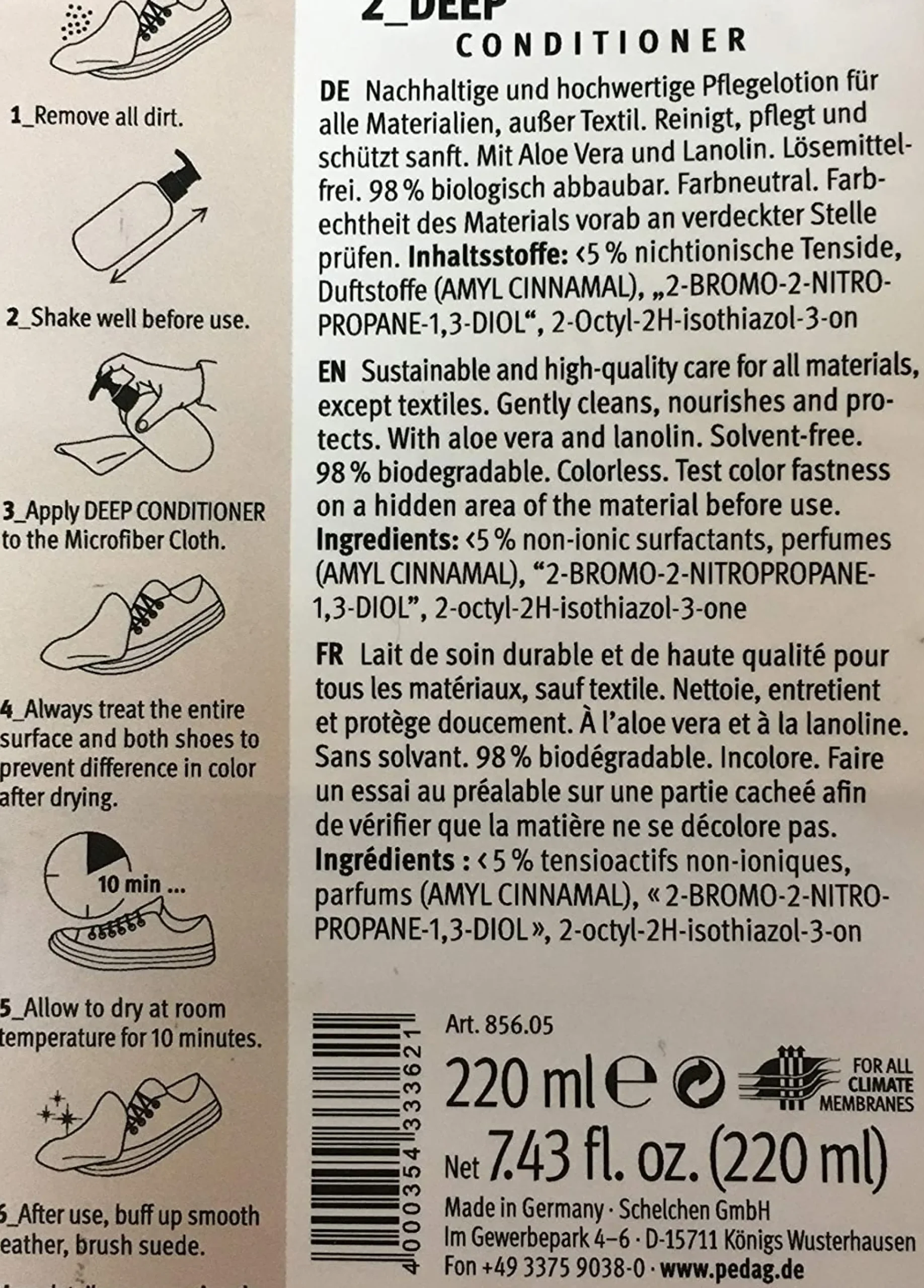 Detergente Tarrago "Sole Restorer" per sbiancare la gomma delle scarpe