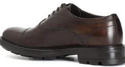 Francesina CafèNoir RF2002 scarpe stringate uomo in pelle marrone
