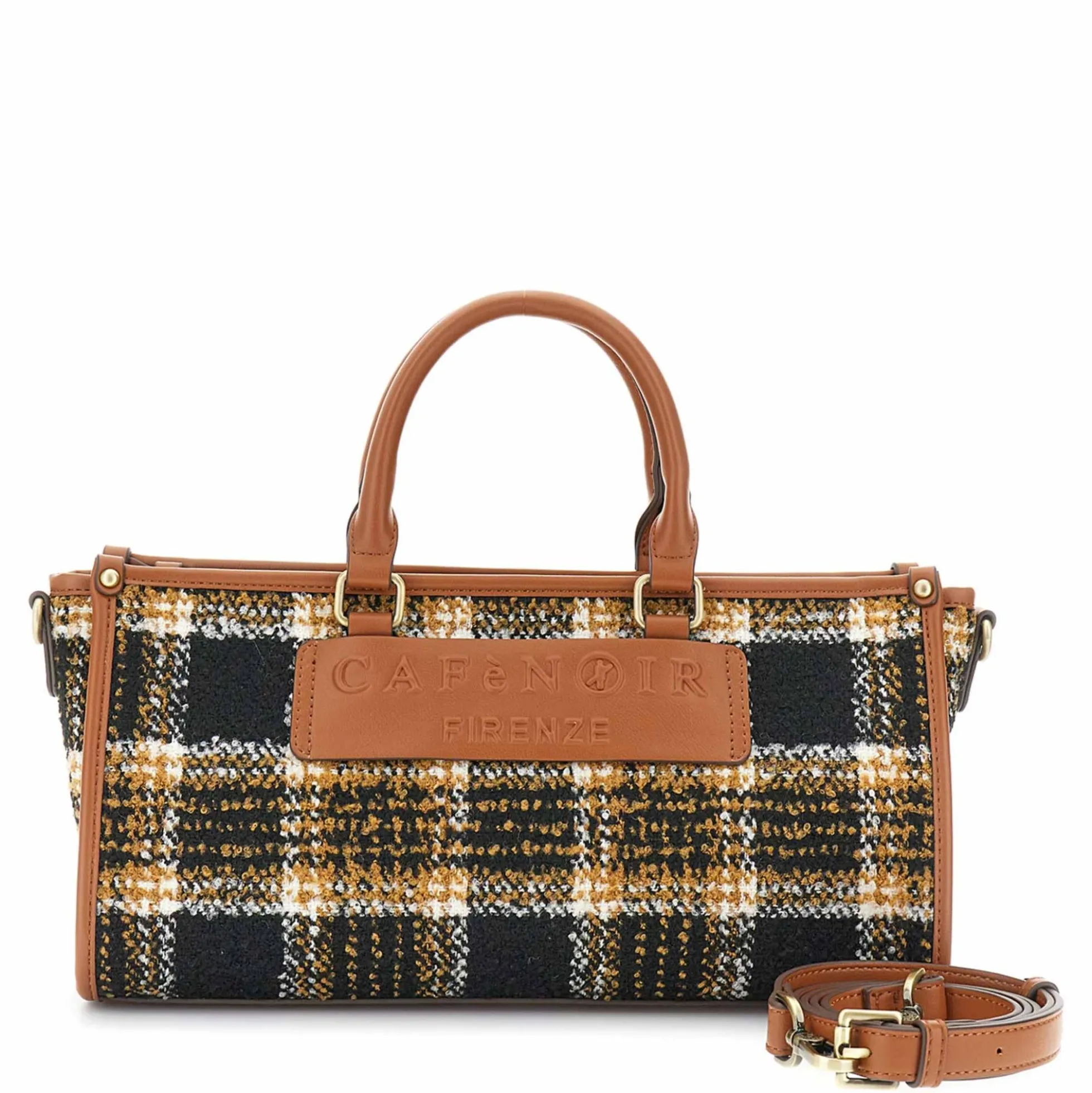 Minibag CafèNoir NQ0926 in tessuto tartan