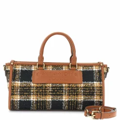 Minibag CafèNoir NQ0926 in tessuto tartan