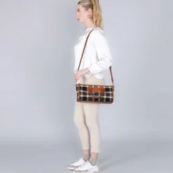 Minibag CafèNoir NQ0926 in tessuto tartan