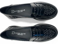 Mocassini Divine Follie N252S scarpe con micro borchie
