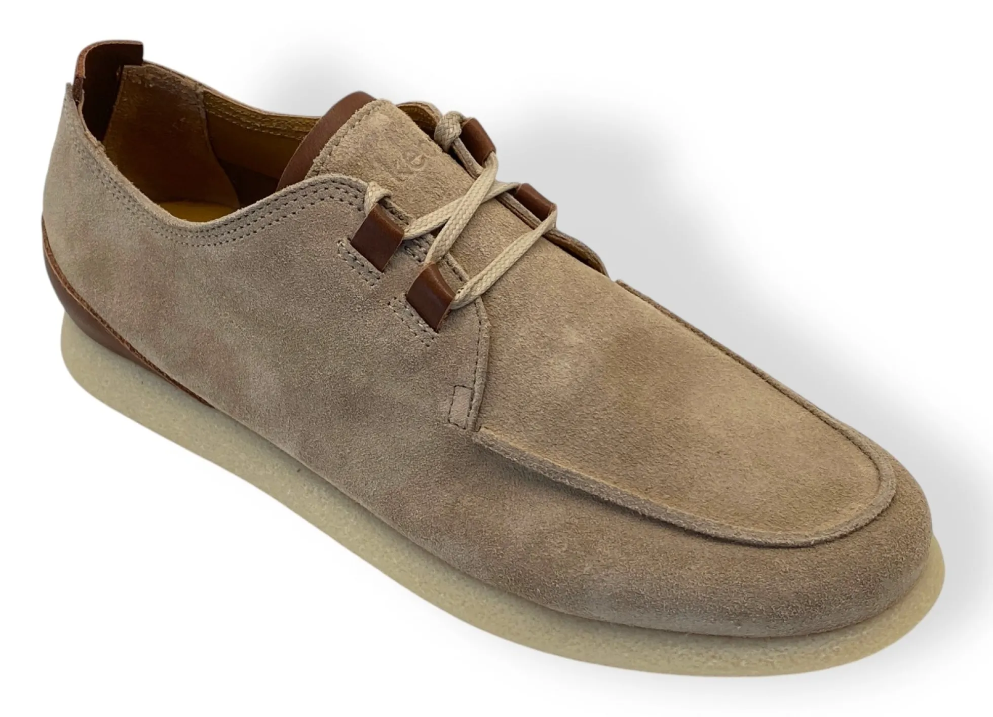 Mocassino stringato KEBO CL3020 scarpe uomo in camoscio