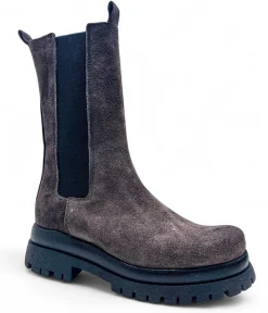 Polacchino Divine Follie AIS65 stivali donna in camoscio grigio