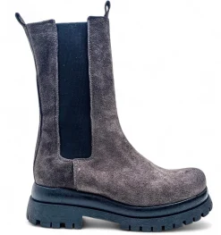 Polacchino Divine Follie AIS65 stivali donna in camoscio grigio