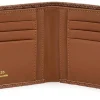 Portafoglio Guess "Calabria" FlatBillfold in pelle marrone