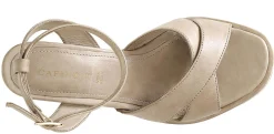 Sandali CafèNoir LM1042 scarpe donna in pelle grigio pietra