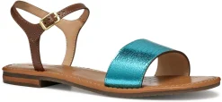 Sandali GEOX "Sozy" D55LXJ in pelle azzurro