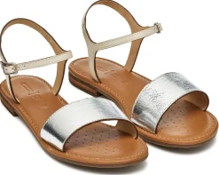 Sandali GEOX "Sozy" D55LXJ pelle argento