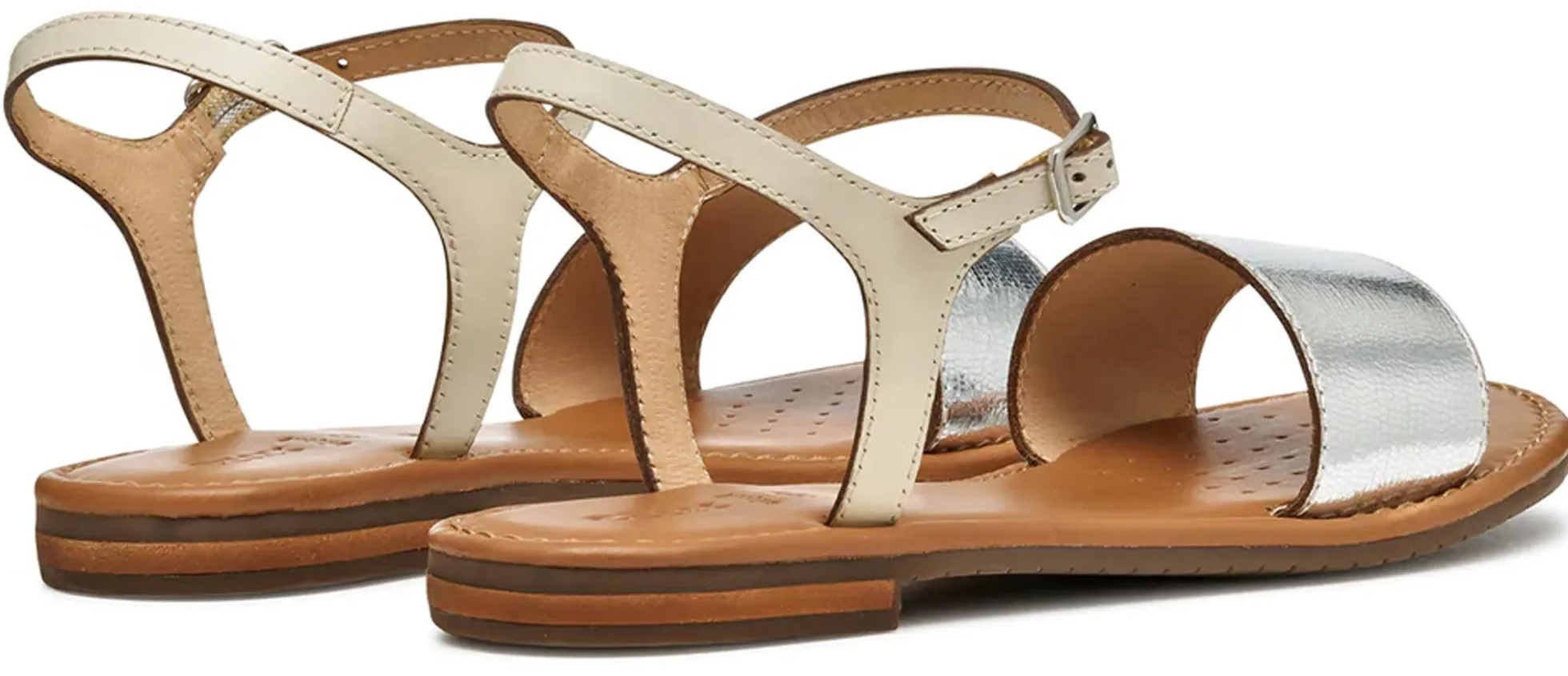 Sandali GEOX "Sozy" D55LXJ pelle argento
