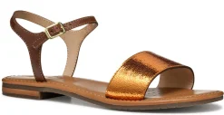 Sandali GEOX "Sozy" D55LXJ pelle laminato arancio
