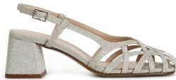 Sandalo CafèNoir EL9002 scarpe donna in tessuto lurex