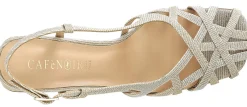 Sandalo CafèNoir EL9002 scarpe donna in tessuto lurex