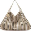 Shopper Canvas bicolor La Carrie 161M-TX-302-CAS borsa avorio