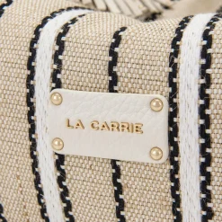 Shopper Canvas bicolor La Carrie 161M-TX-302-CAS borsa avorio