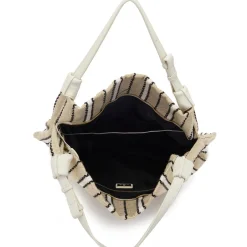 Shopper Canvas bicolor La Carrie 161M-TX-302-CAS borsa avorio