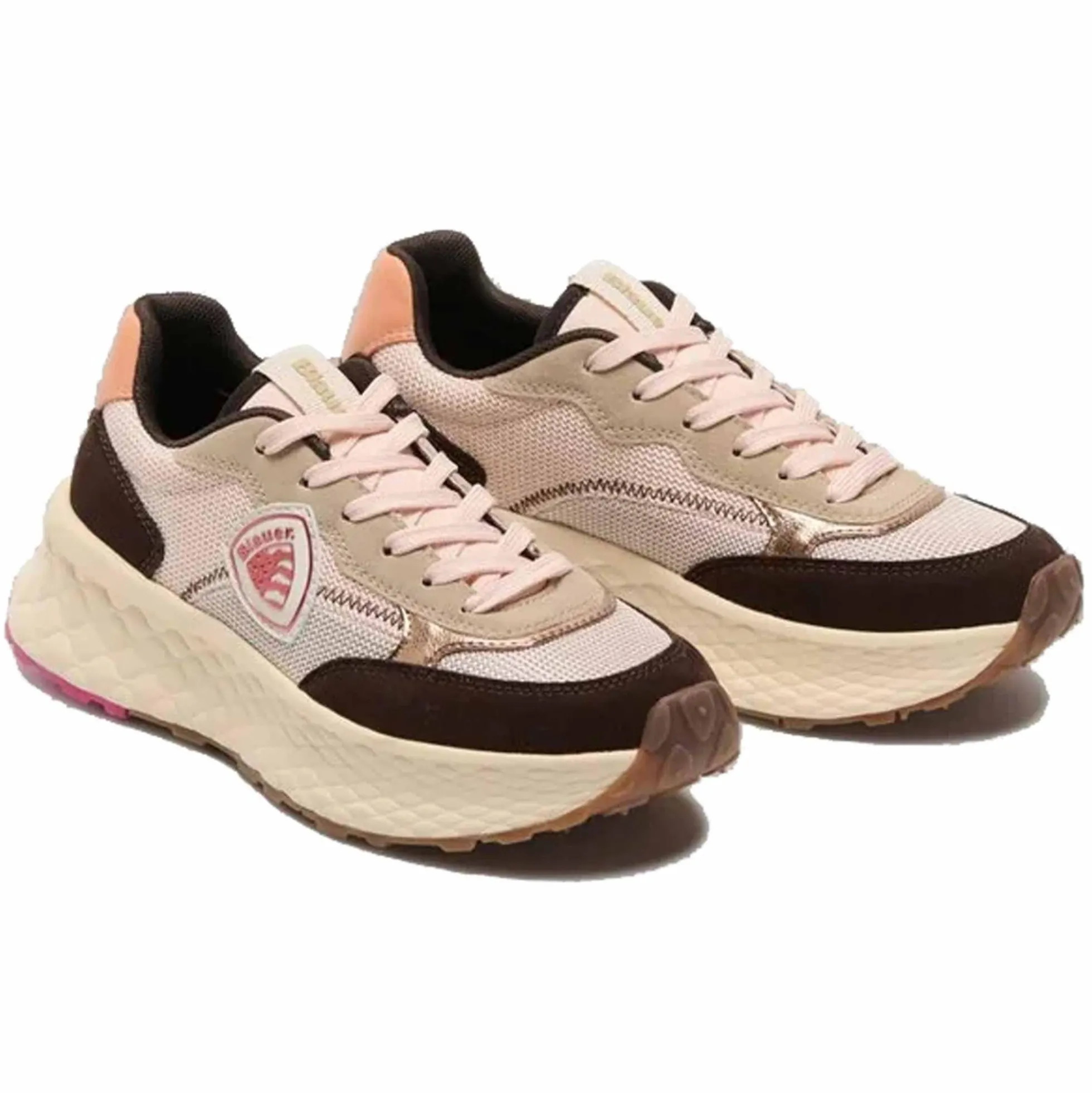Sneaker Blauer LYNN01 donna marrone/fuxia