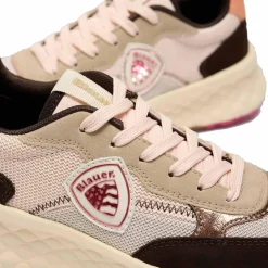 Sneaker Blauer LYNN01 donna marrone/fuxia