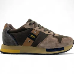 Sneaker Blauer QUEENS scarpe sport uomo verde/taupe
