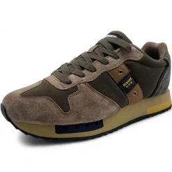 Sneaker Blauer QUEENS scarpe sport uomo verde/taupe