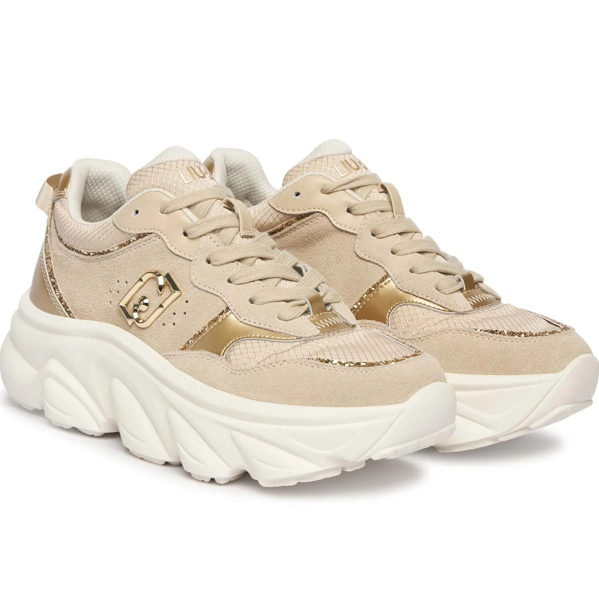 Sneakers LIU JO "Steffy 01" BA6025 beige/oro