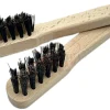 Spazzolino ottone/setola con manico in legno