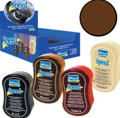 Spugna autolucidmarroneante per pelli lisce e stampate colore